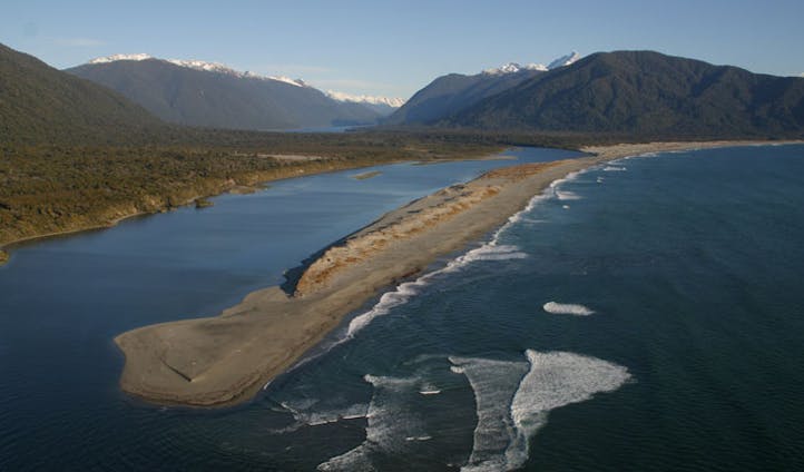 the view from a helicopter in New Zealand
