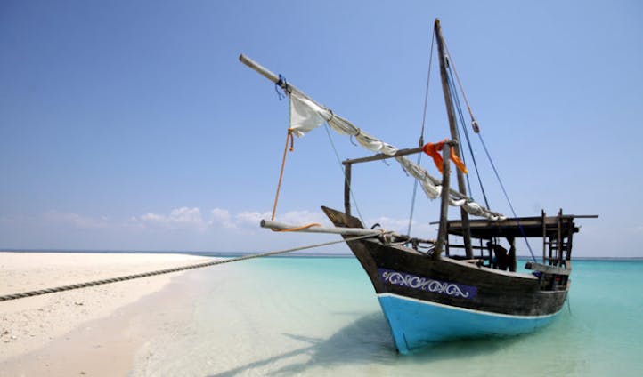 View of a traditional dhow boat