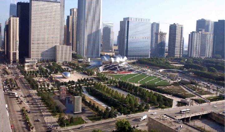 Take in the lush green space of Millenium Park