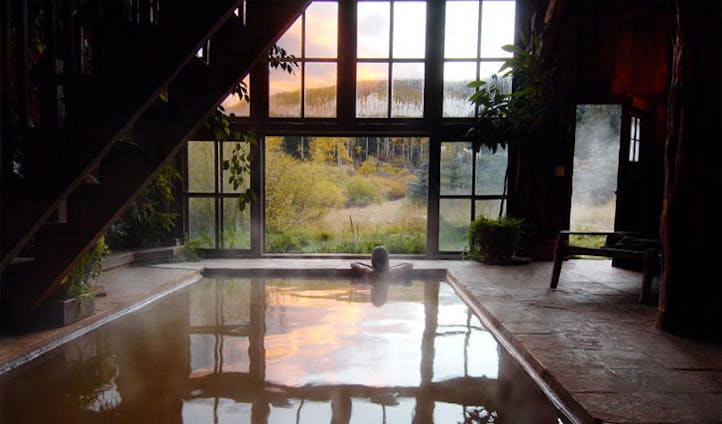 The idyllic hotel spa at Dunton Hot Springs