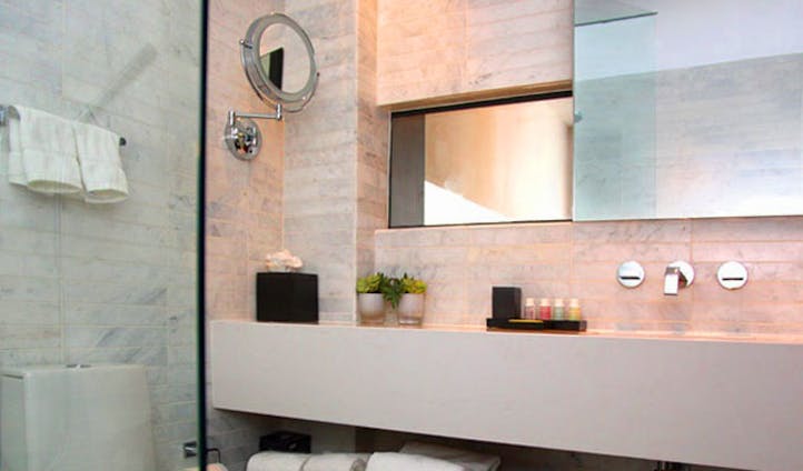 Get clean in the hotel's chic washrooms