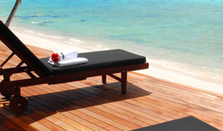 Private beach deck