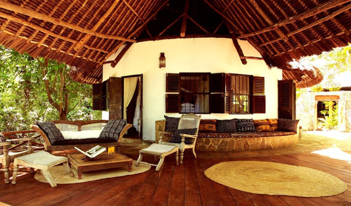 Cottage veranda at Kinondo Kwetu