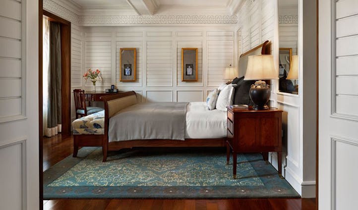 Luxury bedroom at Plaza Athenee New york.