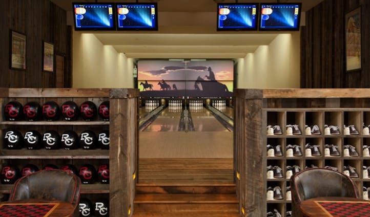 bowling alley at saloon bar