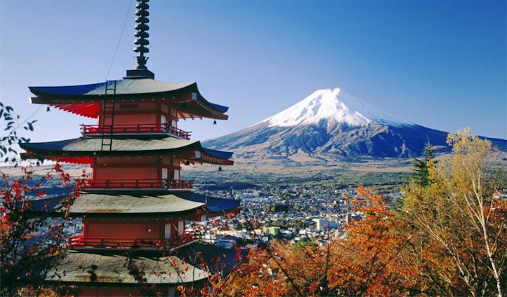 The iconic Mount Fuji