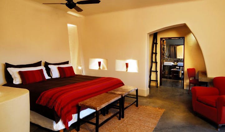 Luxury hotel guestroom at Cavas Wine Lodge, Argentina