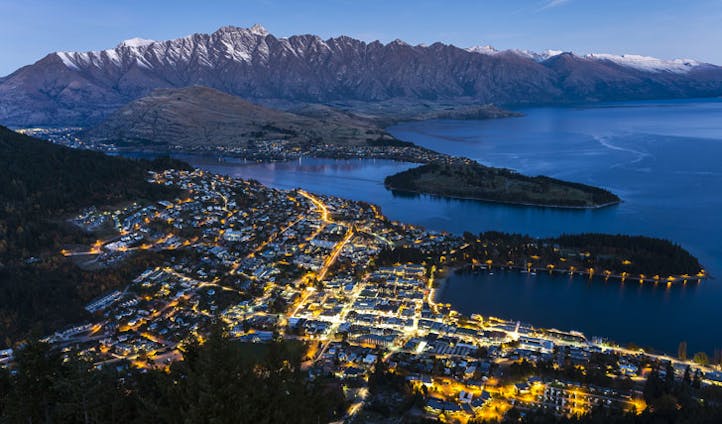 Queenstown with lakes, New Zealand