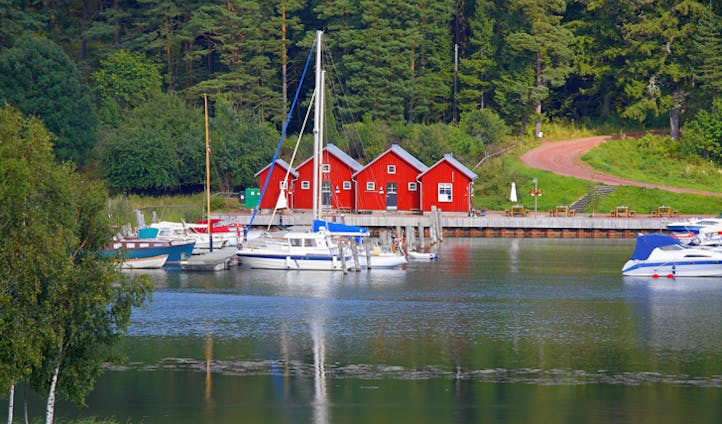 Kastelholm dock in the Åland Islands, Finland