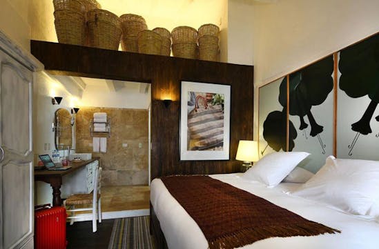 Luxury hotel guestroom at El Mercado Tunqui, Cusco, Peru