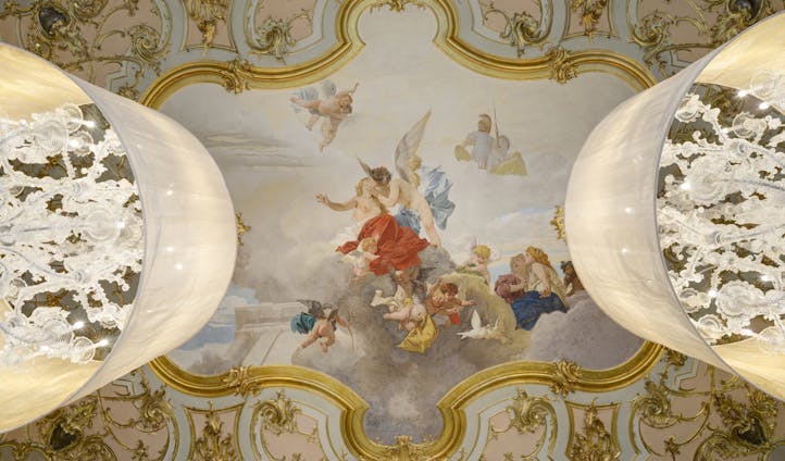Original fresco at Villa Cora, Florence