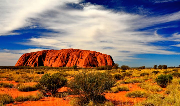 The red hues of Uluru, Australia