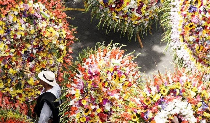Flower festival parade in Medellin, Colombia