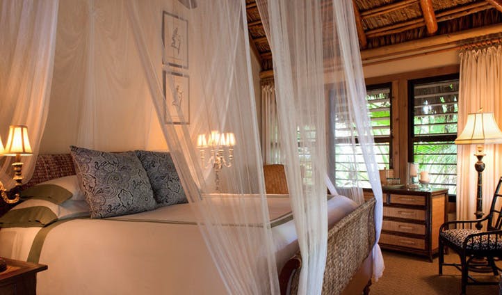 A bed at Little Palm Resort, Florida Keys, USA