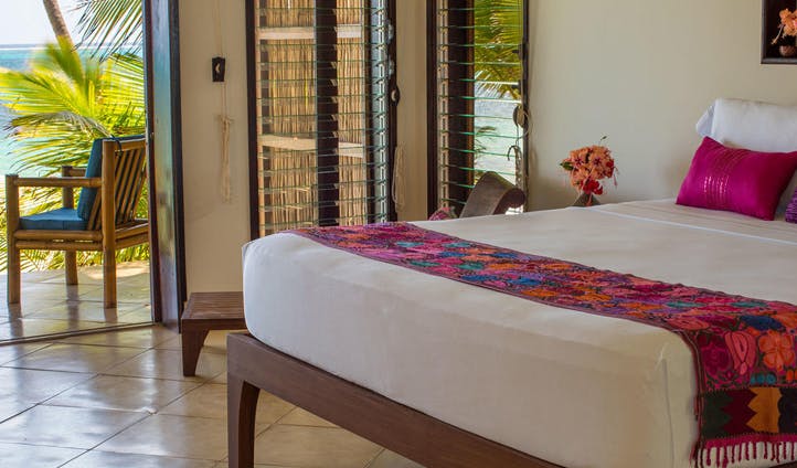 A bedroom at Yemaya Resort, Nicaragua