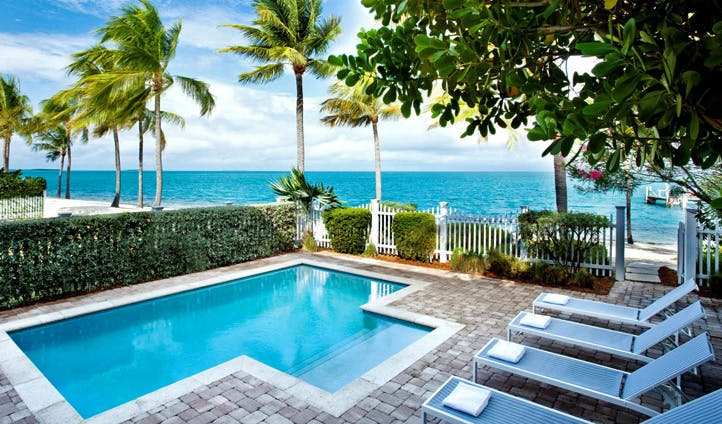 A pool at Sunset Key Resort, Florida Keys, USA