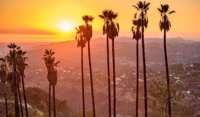 A sunset in LA, USA
