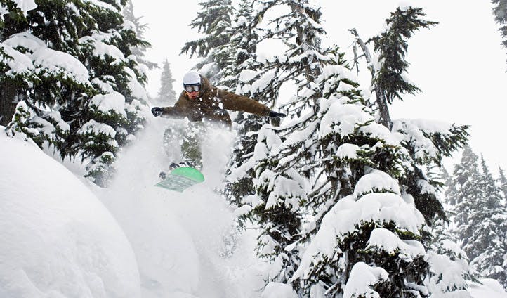 A snowboarder in Whistler, Canada