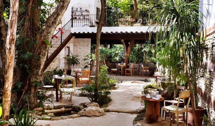 mexico hotel courtyard