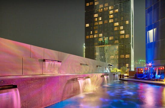 The W Hotel pool, Doha, Qatar