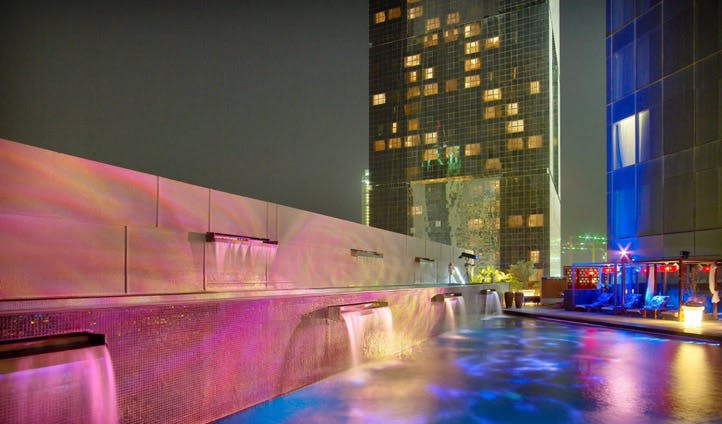 The W Hotel pool, Doha, Qatar