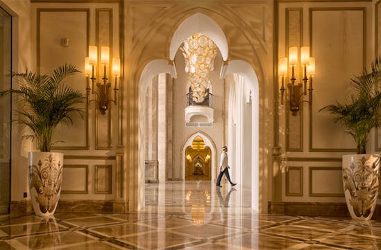 The lobby at The Kempinski, Doha, Qatar