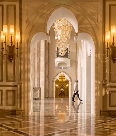 The lobby at The Kempinski, Doha, Qatar