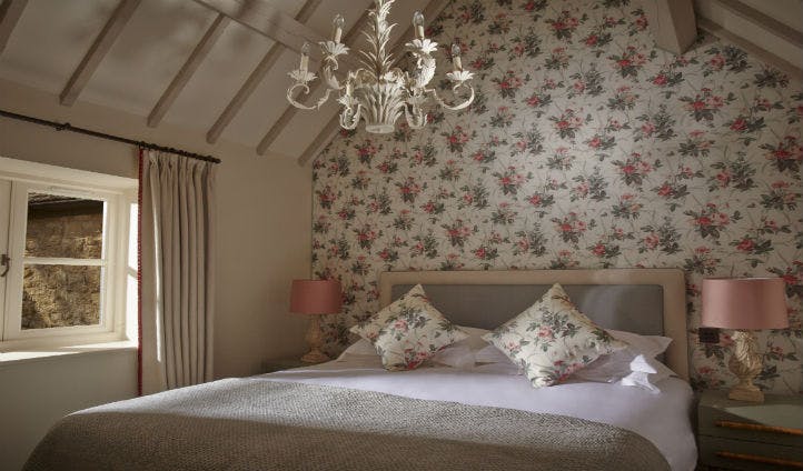 The bedroom of Rose Cottage at Dormy house