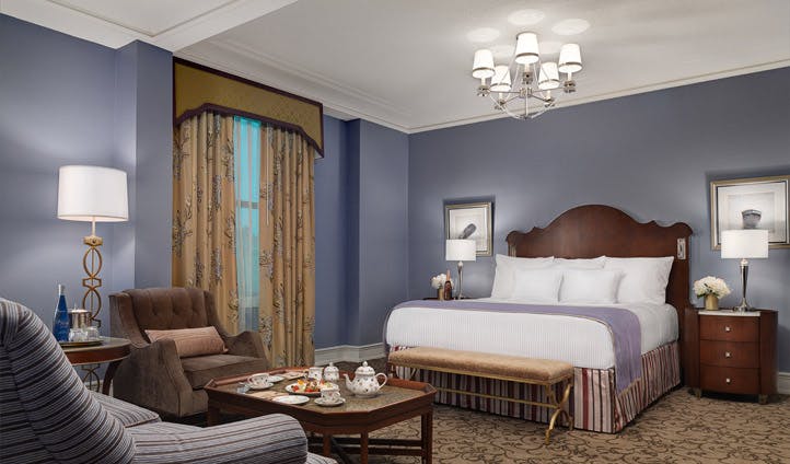 A classic bedroom at the Peabody