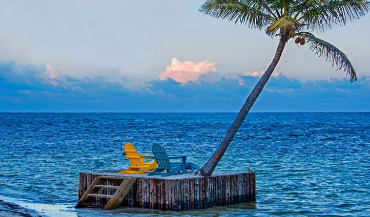 A view of the Sea at Ambergris Caye, Belize