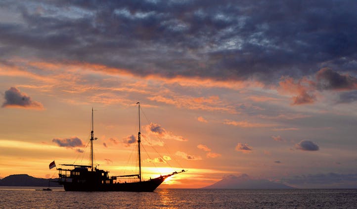 Sunset on Dunia Baru Yacht