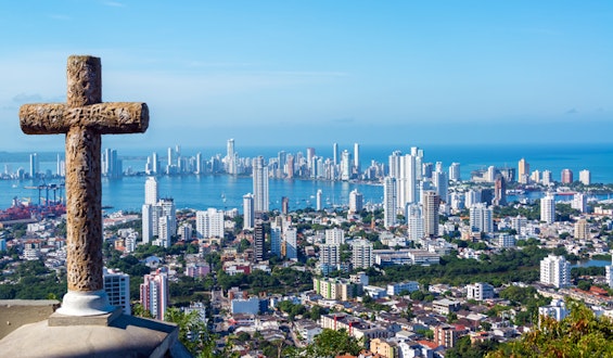 A view from above Cartagena, Colombia