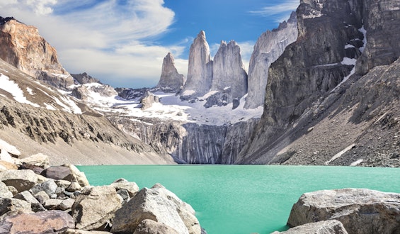 The Torres del Paine mountains in Patagonia, Chile