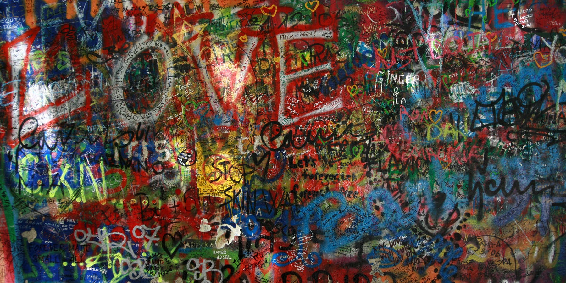 Visit the John Lennon wall in Czech Republic