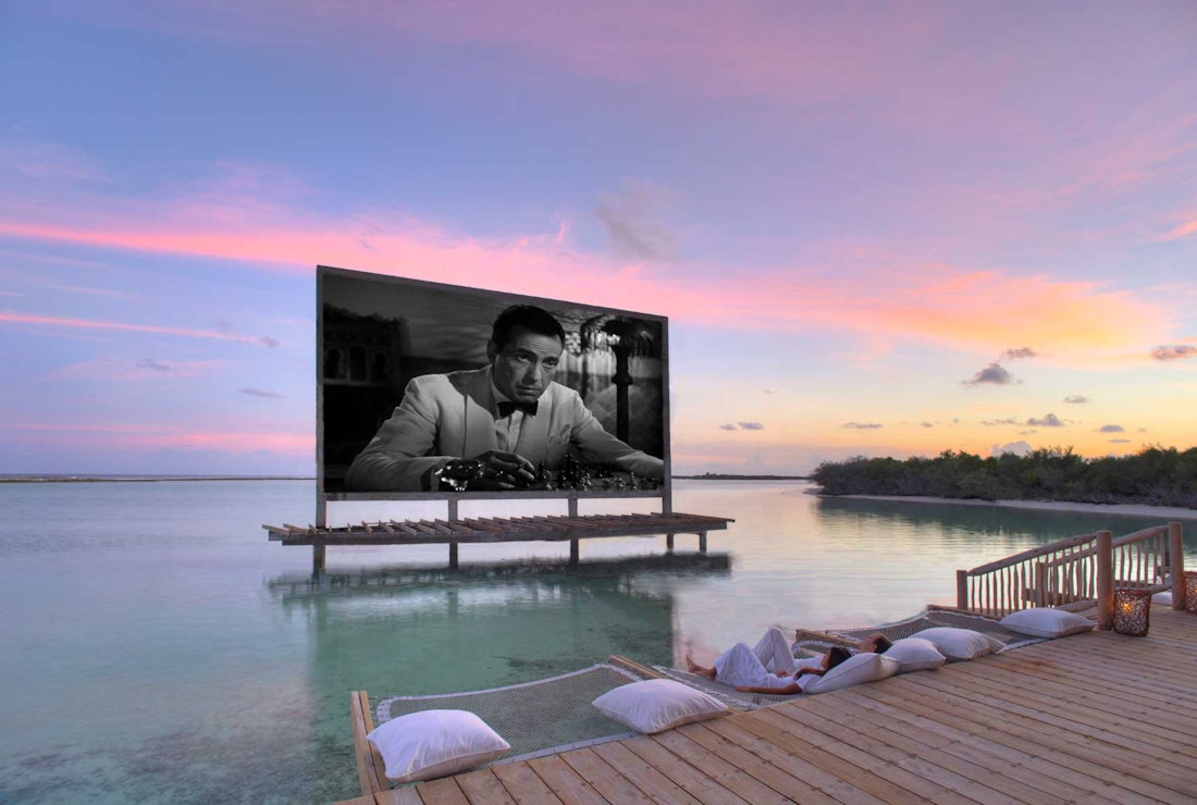 Cinema screening in the Maldives
