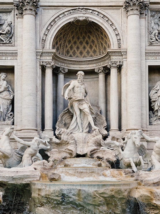 Oceanus in the Trevi Fountain