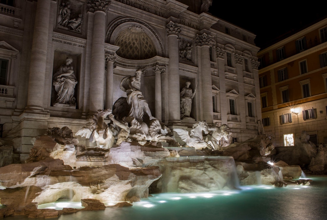Trevi Fountain at night