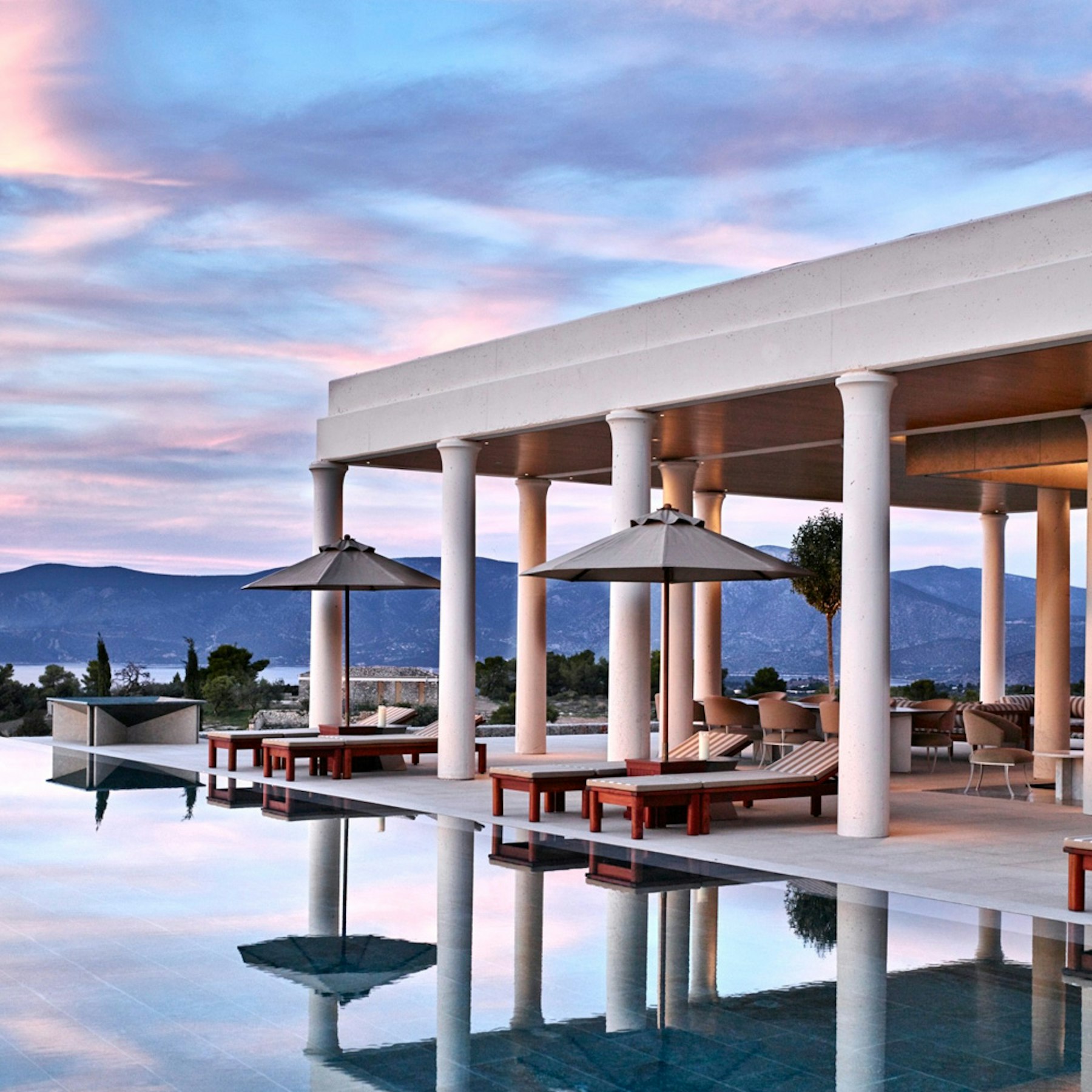 Amanzoe sea view from the pool