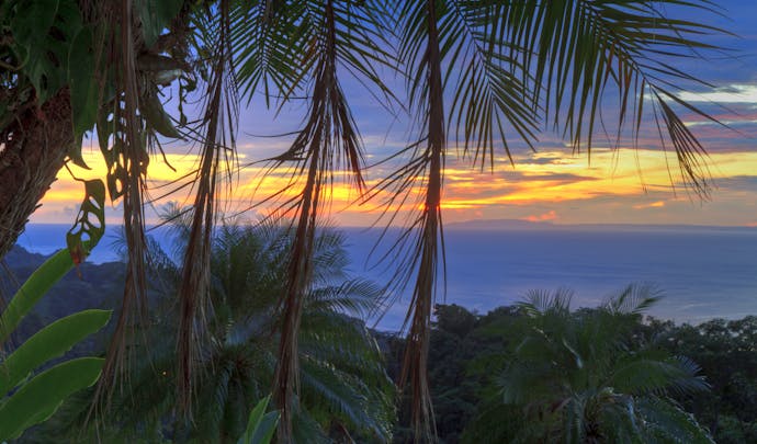 Nicoya Peninsula at sunset, Costa Rica
