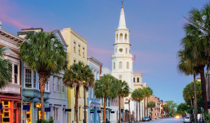 Colonial street in Charleston