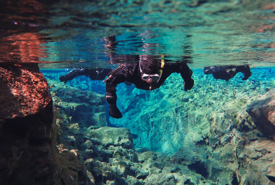 Snorkelling in Iceland's Silfra Fissure