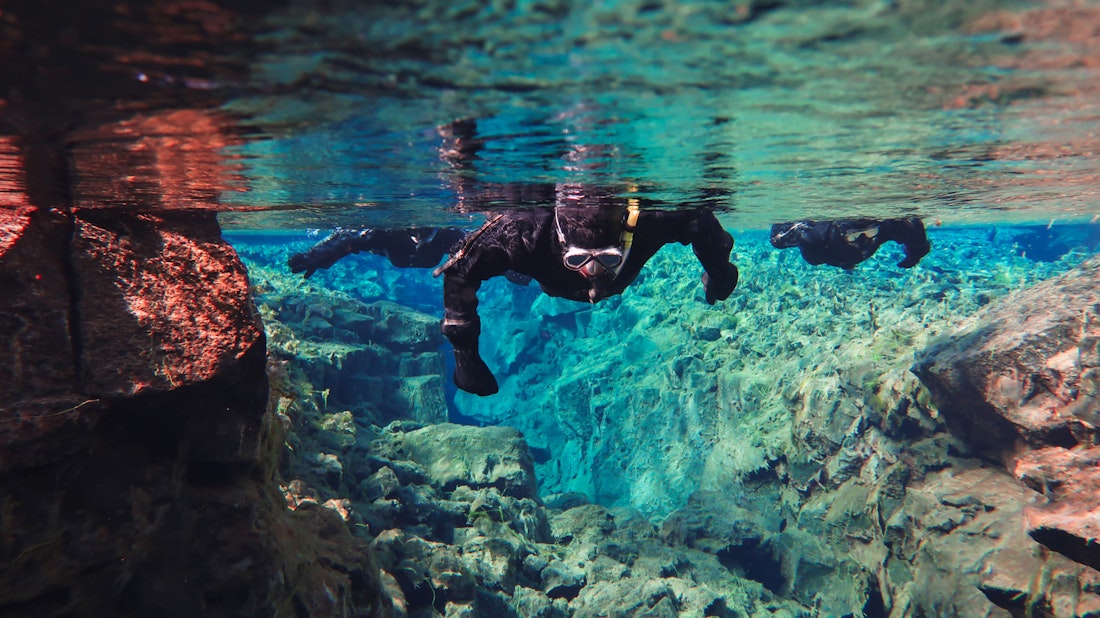 Snorkelling in Iceland's Silfra Fissure