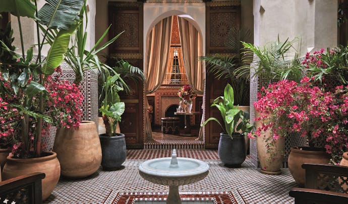 The Royal Mansour Hotel courtyard