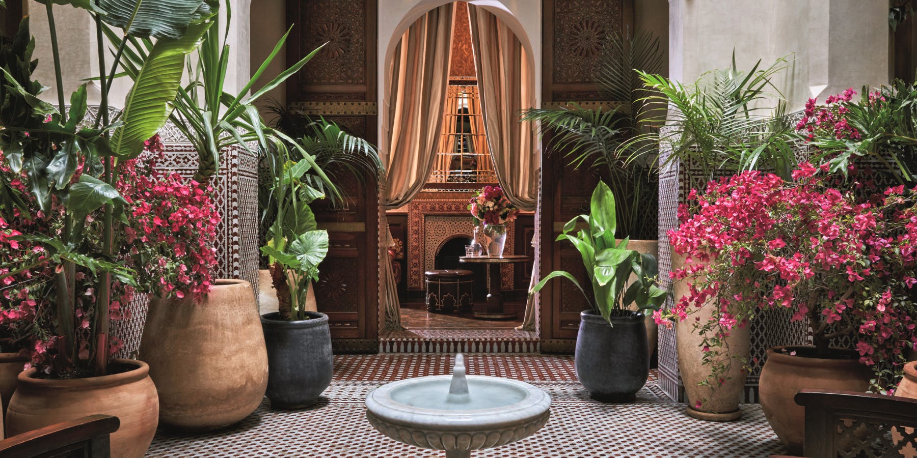 The Royal Mansour Hotel courtyard
