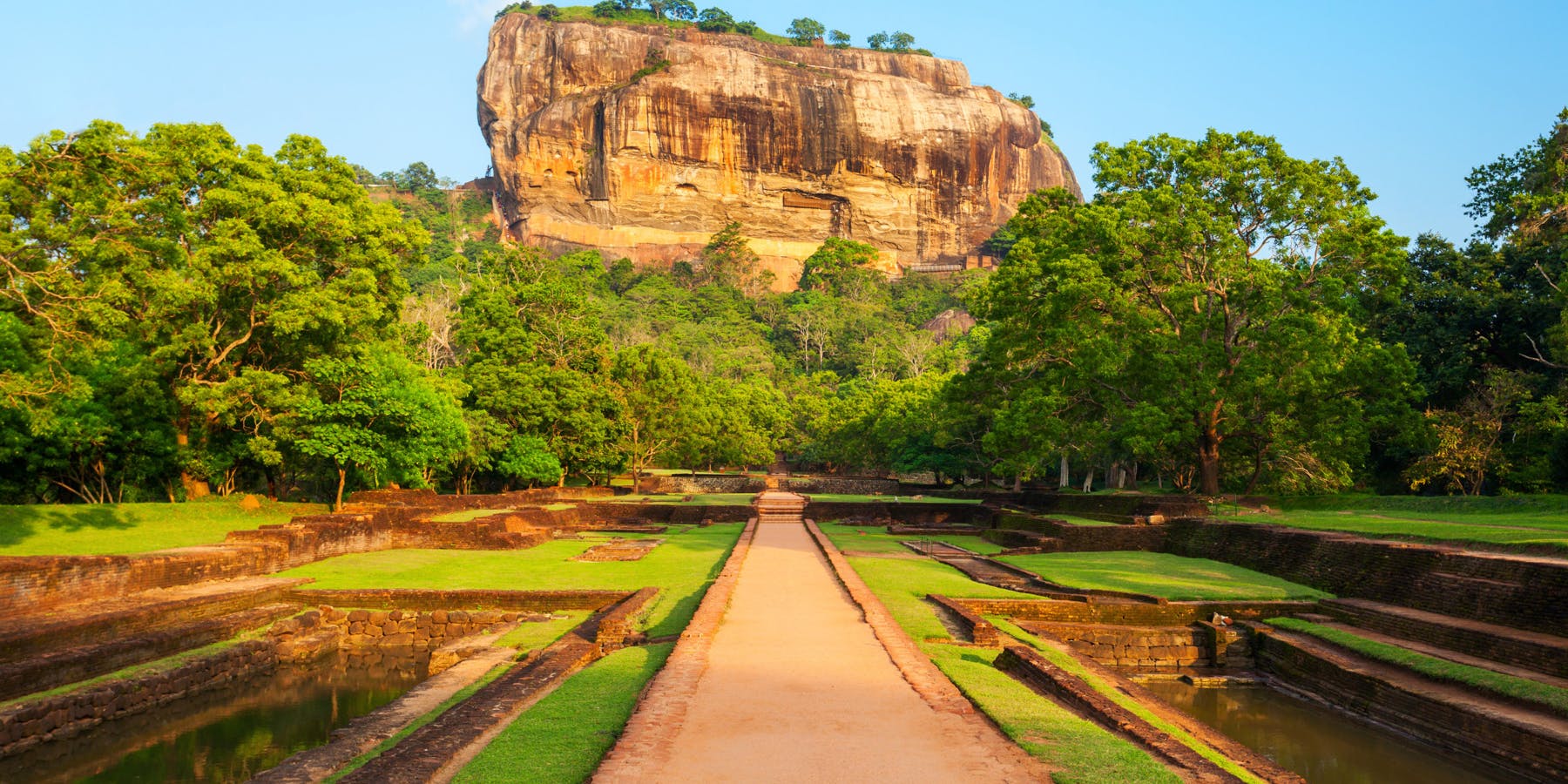 Sigiraya ancient rock in Sri Lanka