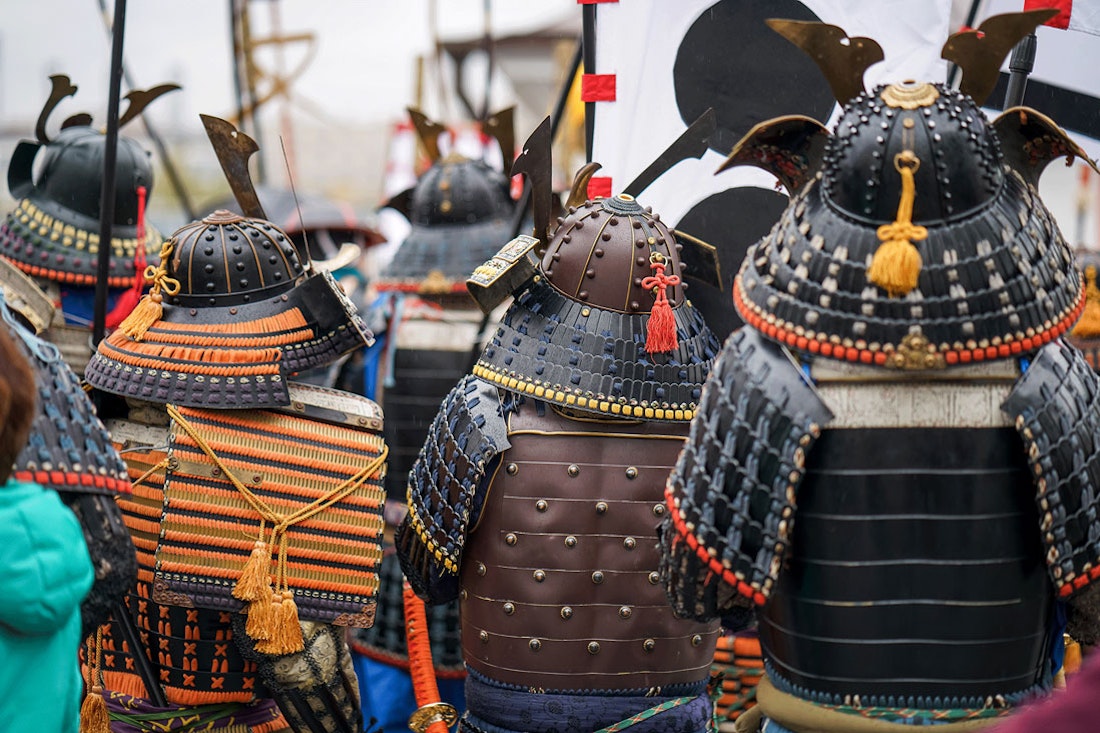 Samurai warriors in armour