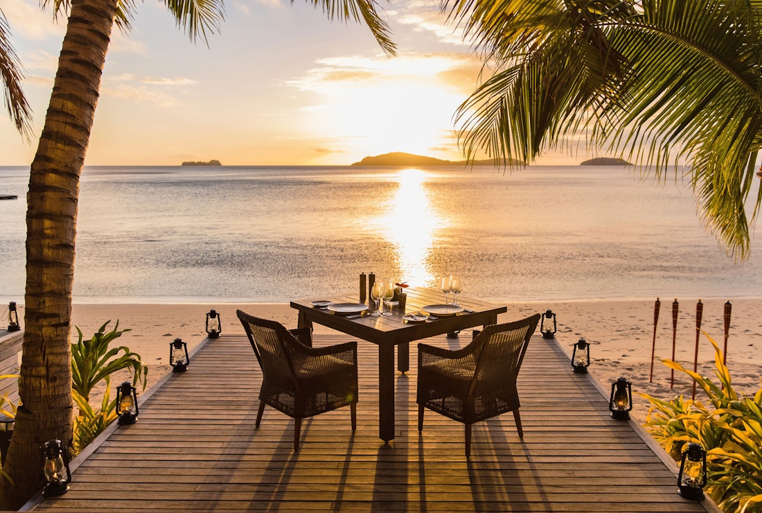 Honeymoon dining in Fiji