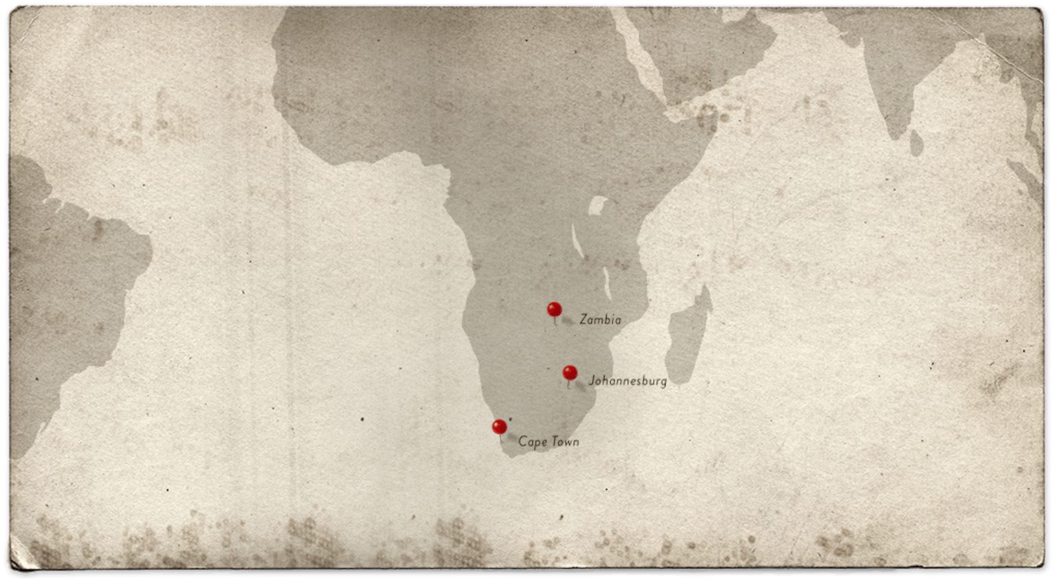 Agatha Christie Africa map