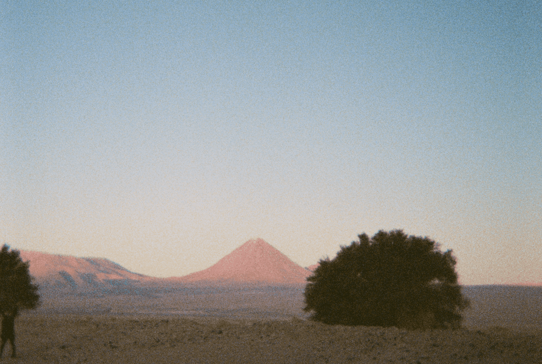 Chile Atacama Desert at sunset