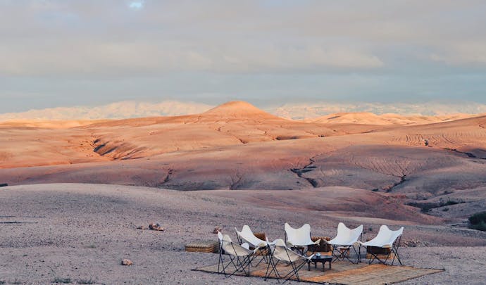 Morocco desert picnic